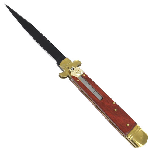 Automatic Switchblade Stiletto Knife Wood Handle