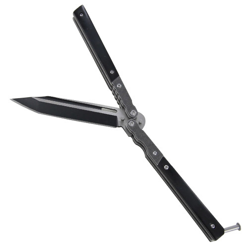 Two Toned Stainless Steel Butterfly Fanning Knife Swordsswords Com Two Toned Stainless Steel Butterfly Fanning Knife Swordsswords Com