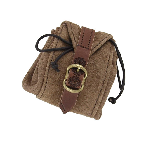 Suede Leather Bag  With Viking Design