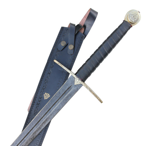 Einherjar Blade of Valhalla Damascus Steel Viking Long Sword