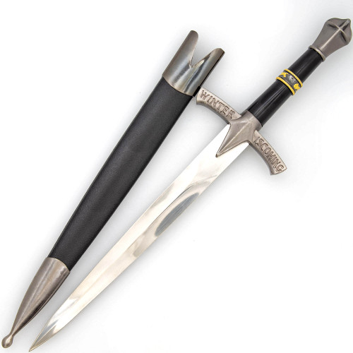 Chill Approaching Medieval Dagger Historical Reenactment Knightly Cosplay Costume Knife w/ Hard Scabbard