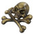 Brass Jolly Roger Pirate Hat Ornament Brass Jolly Roger Pirate Hat Ornament
