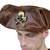 Brass Jolly Roger Pirate Hat Ornament Brass Jolly Roger Pirate Hat Ornament