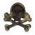Brass Jolly Roger Pirate Hat Ornament Brass Jolly Roger Pirate Hat Ornament