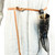 Fire Burned Medieval Drinking Horn with Black Leather Holder