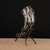 Fire Burned Medieval Drinking Horn with Metal Stand