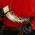 Snakeskin Medieval Drinking Horn with Leather String Holder