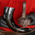 Medieval German Buffalo Drinking Horn with Leather Frog