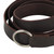 Simple Brown Medieval Leather Belt with Steel Ring