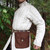 Medieval Renaissance Leather Brown Suede Pouch Large Medieval Renaissance Leather Brown Suede Pouch Large
