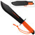 Infected Orange Sawback Bowie Full Tang Survival Knife