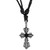 Gothic Cross Pewter Necklace Black Gothic Cross Pewter Necklace Black