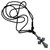 Gothic Cross Pewter Necklace Dark Blue Gothic Cross Pewter Necklace Dark Blue