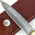 Damascus Great Red Wood Lever Automatic Knife