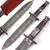 Legion of the Damned Damascus Steel Dagger with Leather Sheath Legion of the Damned Damascus Steel Dagger with Leather Sheath