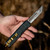 Black Gold Damascus Steel Automatic Dual Action OTF Knife