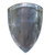 14th Century Medieval Heater Shield | Solid Steel Historical Replica - Silver