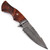 Journeyman Damascus Steel Walnut Wood Handle Fixed Blade Outdoor Knife