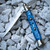 Wave Breaker Light Blue Automatic Stiletto Knife | Bayonet Style Blade