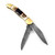 Double Blade Guild Stag Damascus Steel Pocket Knife | Buffalo Horn Insert |