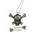 Black Flag Skull and Crossbones Pirate Necklace Neck Knife