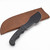 Dark Clouds Fixed Blade Sawback Tracker Knife with Genuine Leather