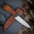 All or Nothing Full Tang Carbon Steel Outdoor Knife with Genuine Leather Sheath