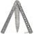 Steel Coal Strike Butterfly Knife | Damascus Steel Blade | Drop Point