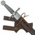 Left-Handed Nottingham Universal Genuine Leather Dagger Sword Frog | Brown