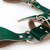 Right-Handed Universal Adjustable Bovine Leather Sword Frog | Green