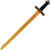 To the Top Beech Wood Practice Play Cosplay Costume Knight Wooden Sword w/ Leather Wrapped Handle
