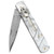 Killing Moon Automatic Damascus Steel Lever Lock Switchblade Knife | White Pearl ABS Handle