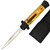 Molten Aura Automatic Out the Front Stiletto Style OTF Knife Gold & Black Handle Center Switch
