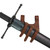 Ace Dueler Genuine Leather Three Strap Universal Renaissance Accessory Sword Dagger Right-Handed Belt Frog- Brown