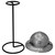 Clear Senses Miniature 20G Steel Medieval War Kettle Hat Helm Helmet Home Office Display Décor Piece w/ Iron Stand Included