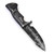 Cindered Crown Feather Damascus Steel Hunting Knife w/ Hand Tooled Leather Sheath