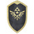 Legend of Zelda Hylian Shield - Paint Finish | Golden Legend of Zelda Shield Crafted From Mild Steel |  Comes with Handle, Adjustable Belt, and Iron Roller Buckle Legend of Zelda Hylian Shield - Paint Finish | Golden Legend of Zelda Shield Crafted From Mild Steel |  Comes with Handle, Adjustable Belt, and Iron Roller Buckle