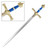 King Solomon Foam Sword of Wisdom with Universal Double Sword Back Strap Sheath