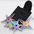 Shuriken Fury Ninja Throwing Star Set – 4-Piece Mixed Stars with Titanium Rainbow Finish
