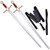 Double Foam Sword Kit with Red Handles & Universal Back Strap Sheath Double Foam Sword Kit with Red Handles & Universal Back Strap Sheath