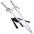 Dual Silver Wolf Fantasy Foam Swords with Double Back Strap Sheath – Cosplay Kit Dual Silver Wolf Fantasy Foam Swords with Double Back Strap Sheath – Cosplay Kit