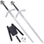 Dual Silver Lady Fantasy Foam Swords with Double Back Strap Sheath – Cosplay Kit Dual Silver Lady Fantasy Foam Swords with Double Back Strap Sheath – Cosplay Kit