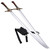 Dual Mastercrafted Fantasy Foam Swords with Double Back Strap Sheath – Cosplay Kit