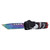 Punisher Skull Print Rainbow OTF Knife with Nylon Sheath