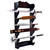 Wooden 6-Piece Sword Wall Display Black – Multi-Tier Collector Rack