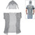 2-Piece Set Chainmail Armor Renaissance Vest & Hood – Mild Steel Butted Rings – Zinc Finish – Large