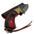 Compact Hunter 8.25"  Fixed Blade Knife – Ornate Blade Design, Wood Handle, Full Tang w/ Leather Sheath