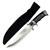 12.25" Clip Point Fixed Blade Knife – Mirror Polished Stainless Steel, Full Tang, Black Hardwood Handle w/ Nylon Sheath