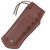 Artisan Crest Damascus Folding Knife – Wooden Handle Clip Point Folder with Leather Carry Case