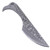 Raven Head Damascus Neck Knife with Leather Sheath – Full Tang Forged Steel
